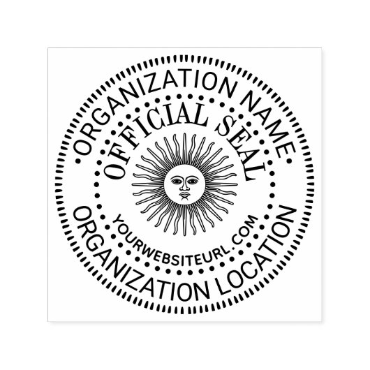 Sunと顔の一般的な公式シール名のロケーションURL セルフインキングスタンプ (デザイン)