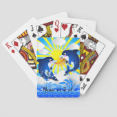 Sunのイルカ個人用設定名前の追加文字 トランプ (裏面)