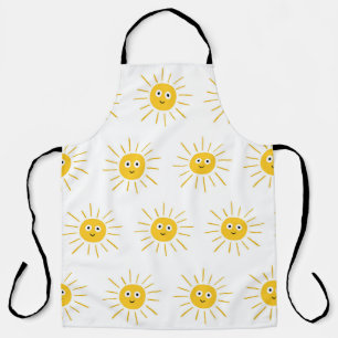 Sunのモチーフ：シームレスなヴィンテージスキュー。 エプロン