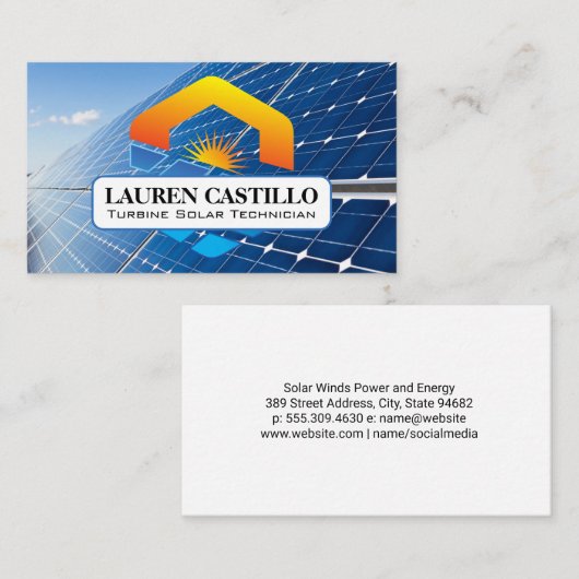 Sunのロ太陽のゴ | エネルギーパネル 名刺 (正面/裏面)