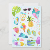 Sunの誕生日パーティーへの招待おもしろい 招待状 (裏面)