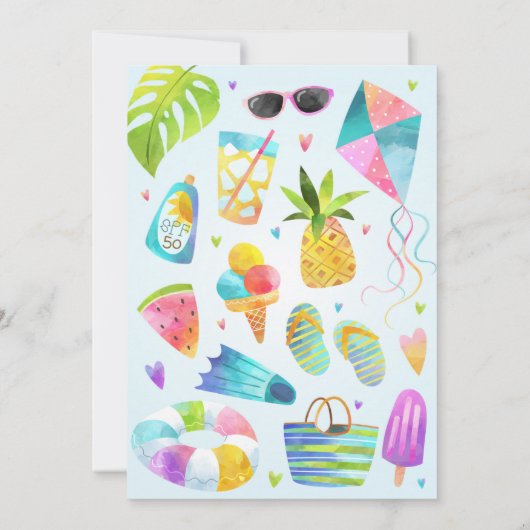 Sunの誕生日パーティーへの招待おもしろい 招待状 (裏面)