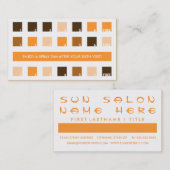 SUNサロンのお客様のモダン評価（正方形） ロイヤリティカード (正面/裏面)