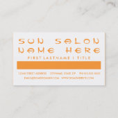 SUNサロンのお客様のモダン評価（正方形） ロイヤリティカード (裏面)