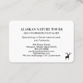 *~* SunステージBuck Antler Deer Mountain Stream Bus 名刺 (裏面)