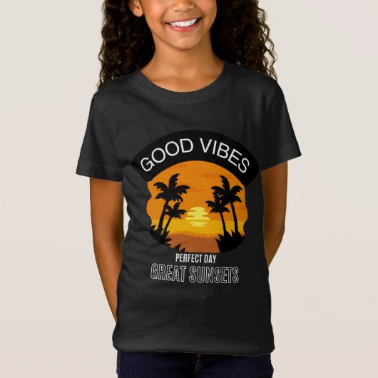 SunセットデザイナーTシャツ Tシャツ (正面)