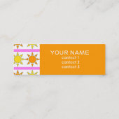 SUNパターンプロファイルカード スキニー名刺 (裏面)