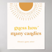 Sunパーティーゲームサイン |キャンディを推測 ポスター (正面)