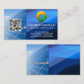 Sunホームロゴ | パネル太陽の | QR名刺 名刺 (正面/裏面)