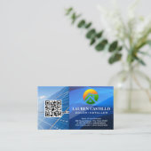 Sunホームロゴ | パネル太陽の | QR名刺 名刺 (スタンド正面)