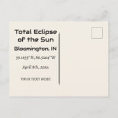 SunポストカードのカスタムEclipse ポストカード (裏面)