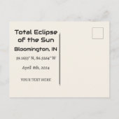 SunポストカードのカスタムEclipse ポストカード (裏面)