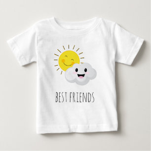 SunユーモアのあるとCloudの友最高の人の漫画 ベビーTシャツ