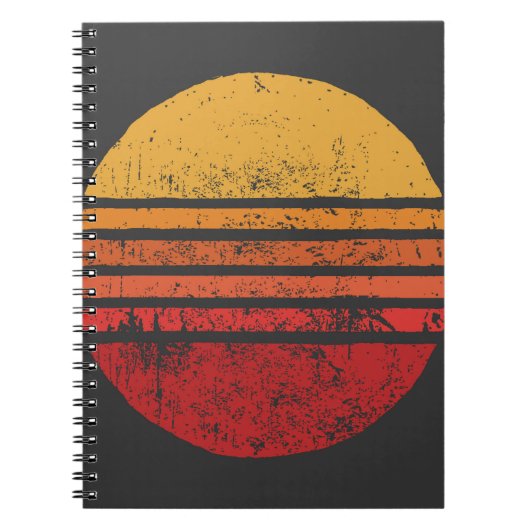 SUNヴィンテージグランジサークルイラストレーションvintage, ci ノートブック (正面)