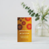 Sun金ゴールド(ロゴ付き縦型名刺) 名刺 (スタンド正面)