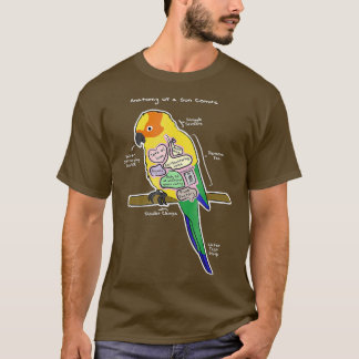 Sun おもしろい Conure Parrot – 太陽の解剖学 Tシャツ