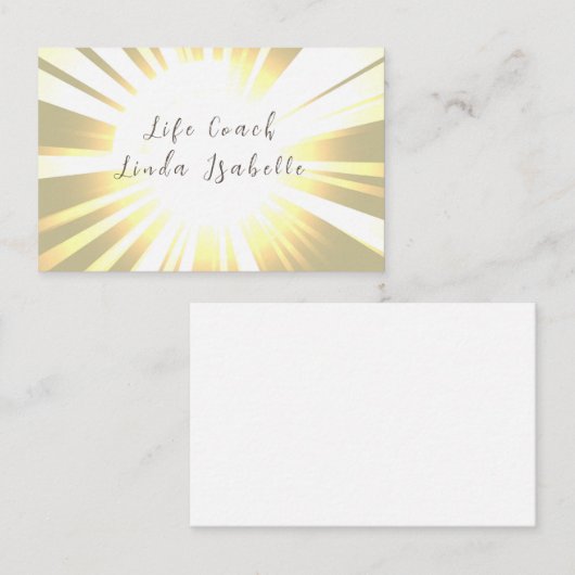Sun、ライフコーチ、霊気、カウンセラー、名刺 名刺 (正面/裏面)