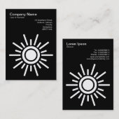Sun 02 – 白（黒） 名刺 (正面/裏面)
