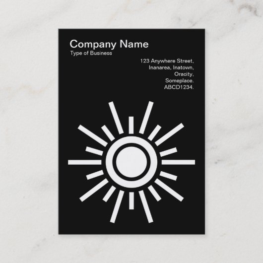 Sun 02 – 白（黒） 名刺 (正面)