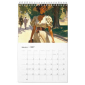 Sun 12か月カレンダーの女性(独身のページ) カレンダー (1月 2027)
