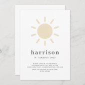 Sun 1st Birthday招待状 招待状 (正面/裏面)
