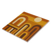 Sun and Arches Mid Century Modern Geometric Design タイル (側面)