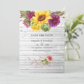 Sun and Burgundy Plumのフローラ素朴の結婚写真 セーブザデート (スタンド正面)