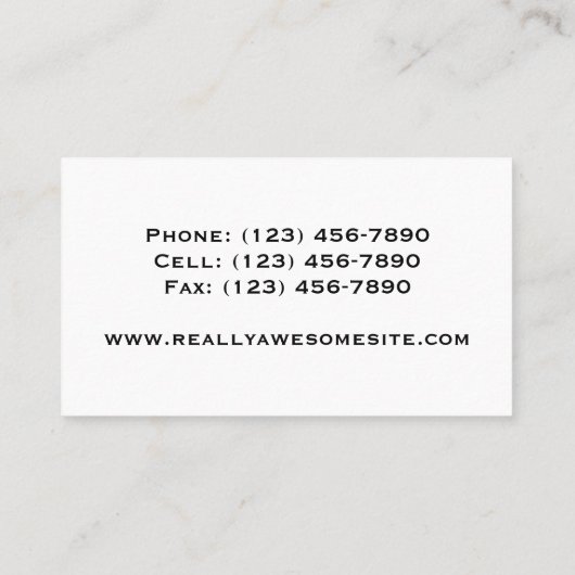 Sun and Leaf with Electricity Zap Business Card 名刺 (裏面)