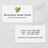 Sun and Leaf with Electricity Zap Business Card 名刺 (正面/裏面)