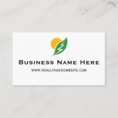 Sun and Leaf with Electricity Zap Business Card 名刺 (正面)
