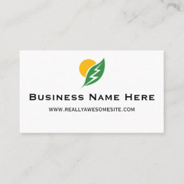 Sun and Leaf with Electricity Zap Business Card 名刺