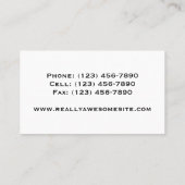 Sun and Leaf with Electricity Zap Business Card 名刺 (裏面)