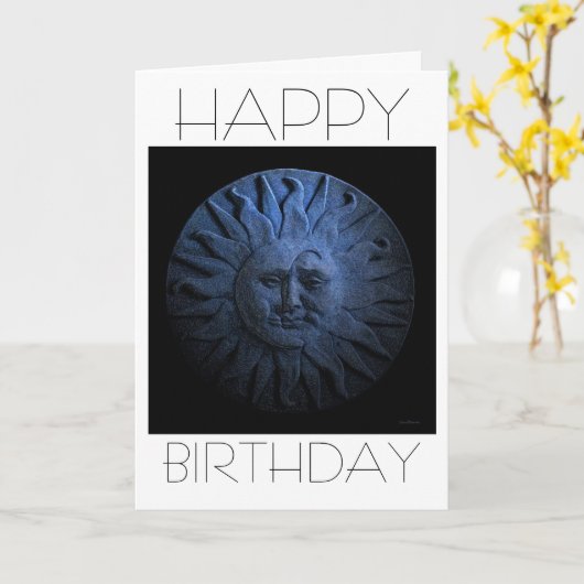 Sun and Moon誕生日カード カード (黄色い花)