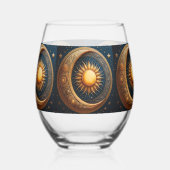 Sun and Moon Celestial  ステムなしワイングラス (左)