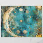 Sun and Moon Celestial Pattern Scrapbook Paper (正面)