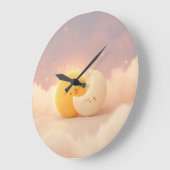 Sun and Moon Colorful Design – Vibrant Celestial  ラージ壁時計 (傾斜)