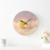 Sun and Moon Colorful Design – Vibrant Celestial  ラージ壁時計 (ホーム)