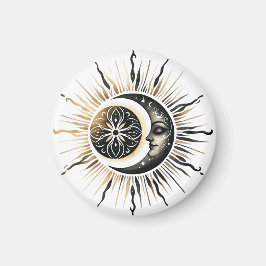 Sun and Moon Magnet | Celestial Fridge Magnet  マグネット
