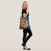 Sun and Moon Tote Bag with Vibrant Hand-drawn Art トートバッグ (モデル)