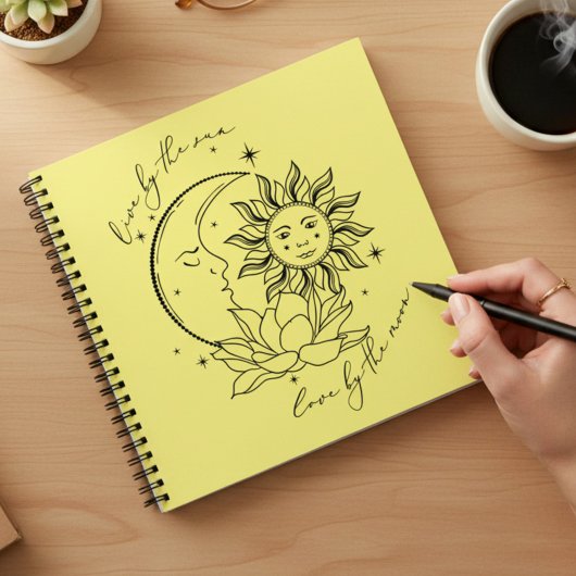 Sun and Moon Yellow Notebook ノートブック