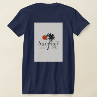 sun and palm trees tシャツ