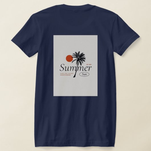 sun and palm trees tシャツ (レイダウン裏面)