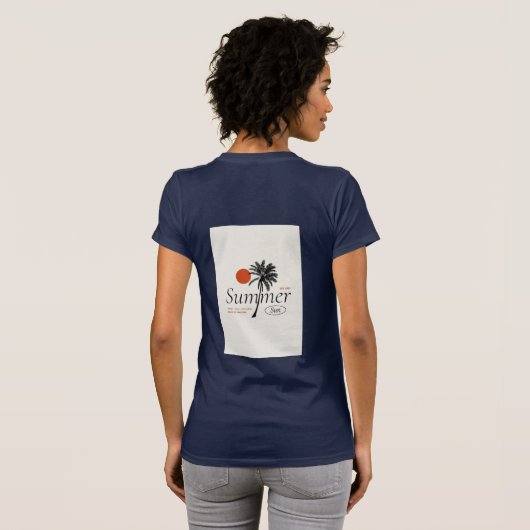 sun and palm trees tシャツ (裏面フル)