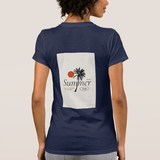 sun and palm trees tシャツ (裏面)