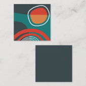 Sun and rainbow boho artwork スクエア名刺 (正面/裏面)