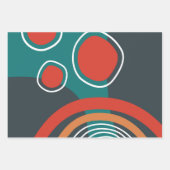 Sun and rainbow boho artwork ラッピングペーパーシート (正面2)