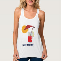 Sun and Summer DrinksおもしろいビーチTシャツ