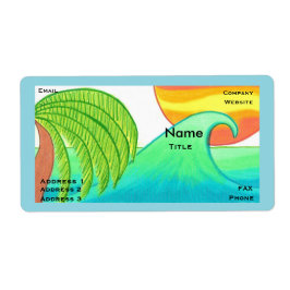 Sun and Surf Business Card Template ラベル