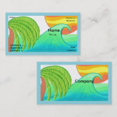 Sun and Surf Business Card Template 名刺 (正面/裏面)