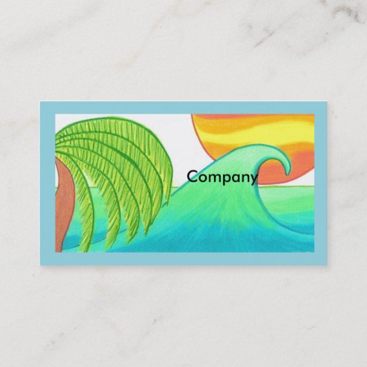 Sun and Surf Business Card Template 名刺 (裏面)